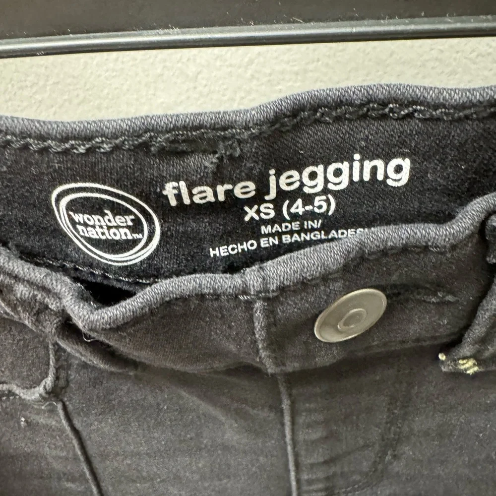 wonder nation Black‎ Flare Jeggings - Girls